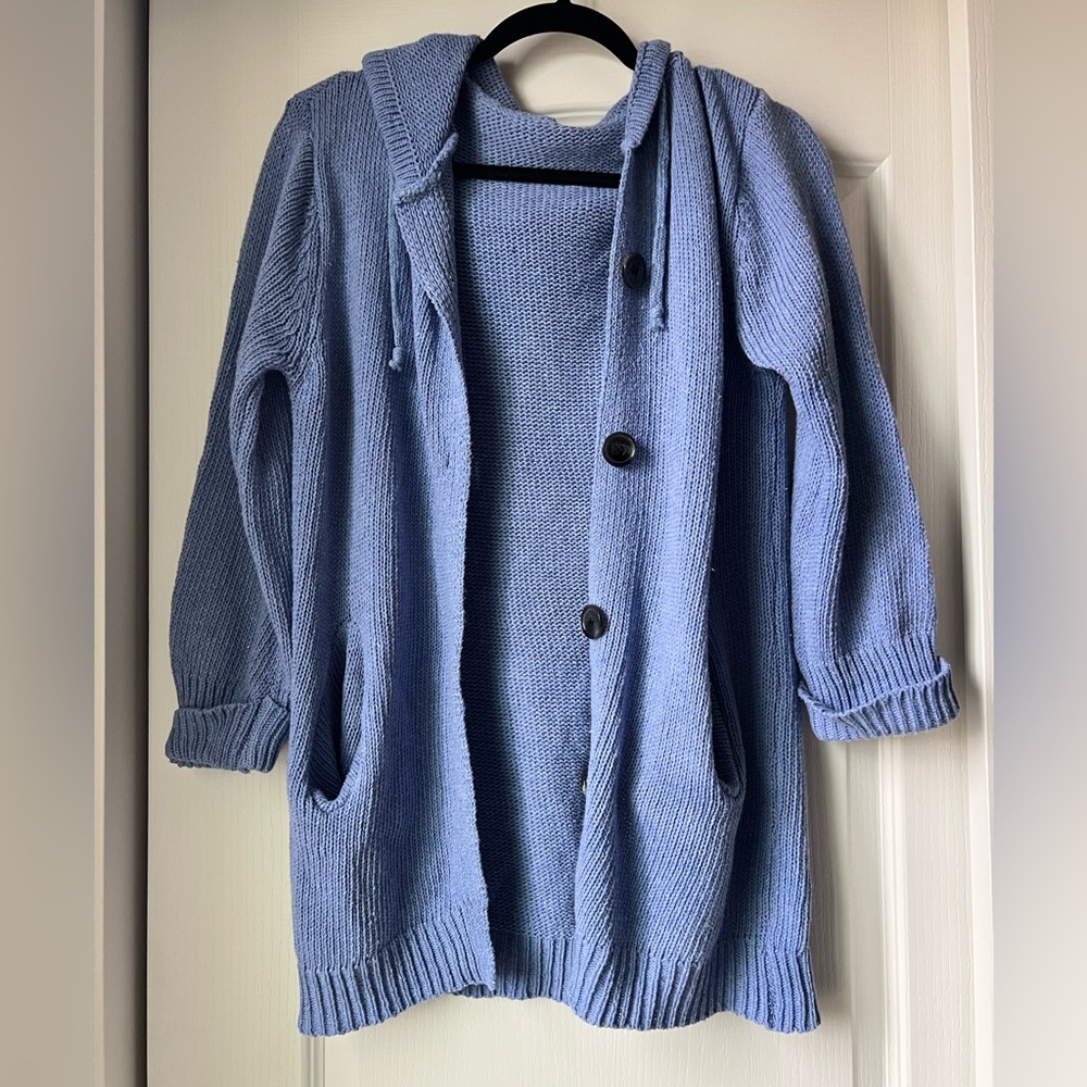 M/L Periwinkle Blue Hooded Sweater